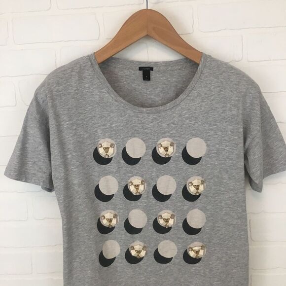 J. Crew Embellished Shadow Dot T-Shirt - Picture 3 of 8